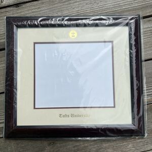 Tufts University Black Cherry Diploma Frame Cream